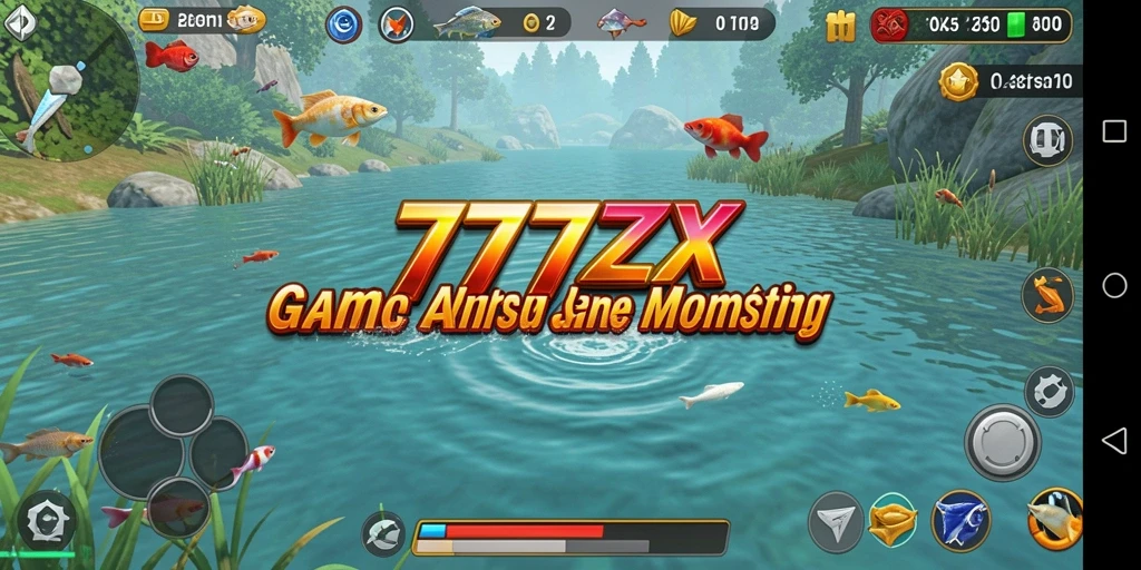 Tampilan menarik dari gameplay memancing dalam 777ZX.