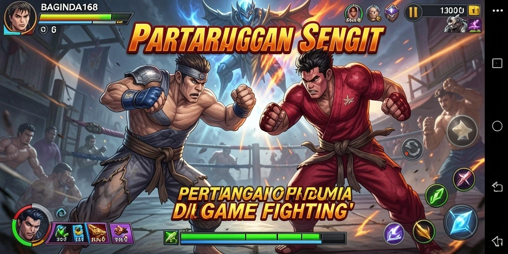Gameplay pertarungan epik dalam BAGINDA168 dengan karakter unik.