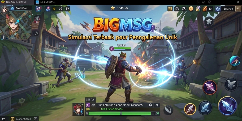 Tampilan gameplay menarik dari BIGMSG dengan elemen interaktif.