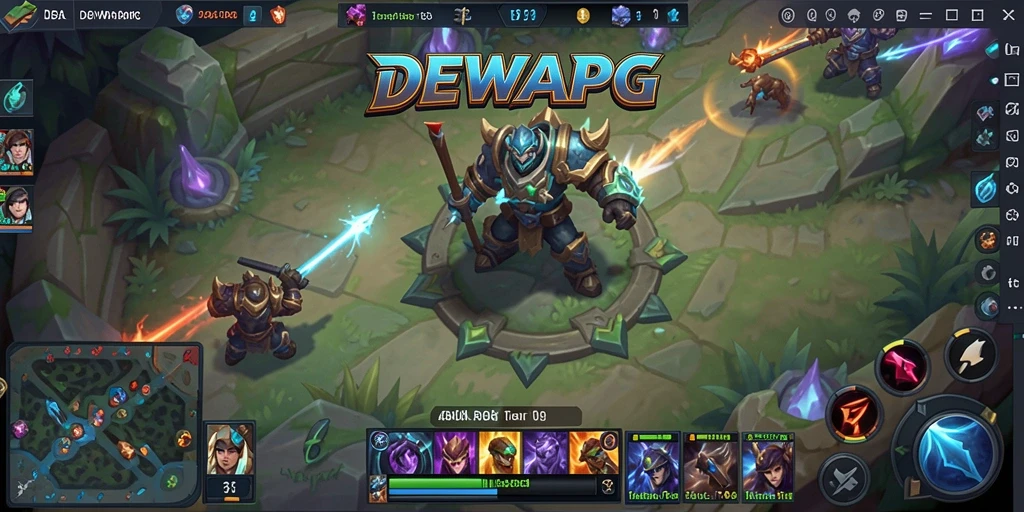 Screenshot gameplay DEWAPG menunjukkan aksi pertempuran yang seru.