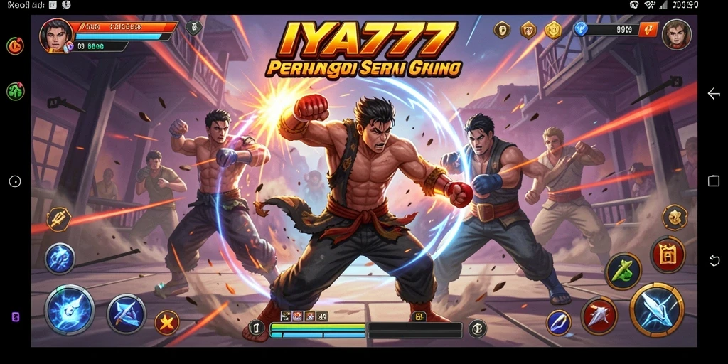 Tampilan gameplay IYA777 yang intens saat pertarungan berlangsung.