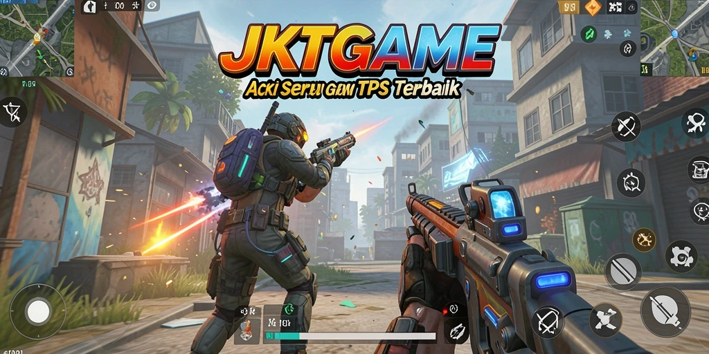 Gameplay JKTGAME yang intens dengan aksi pertempuran menarik.