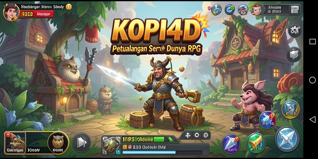 Menampilkan aksi seru dalam gameplay RPG KOPI4D.
