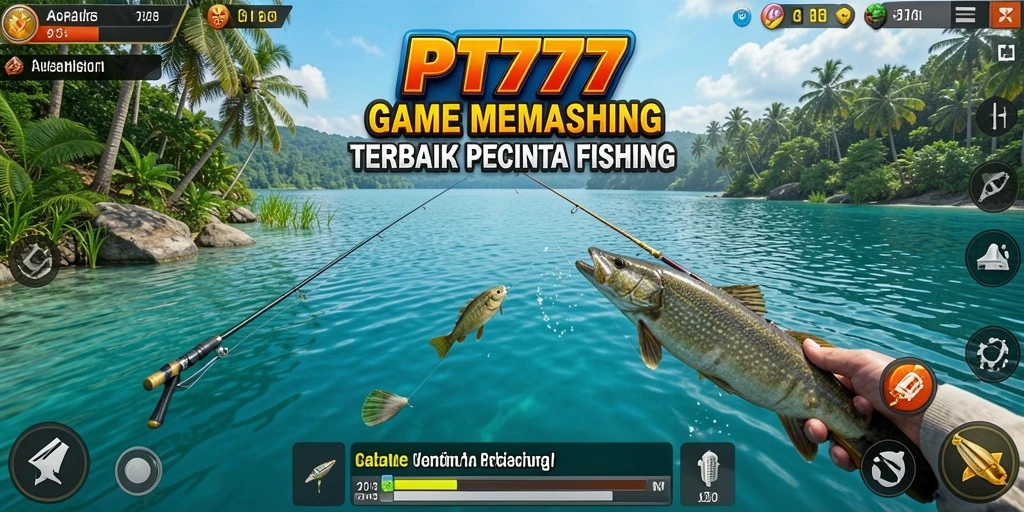 Screenshot gameplay PT777 menunjukkan aksi memancing yang intens dan grafis menawan.