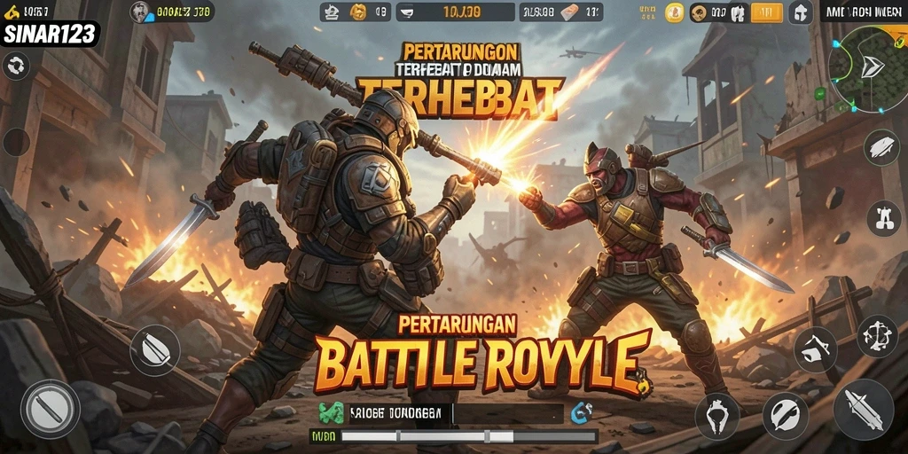 Tampilan gameplay SINAR123 yang mendebarkan dalam Battle Royale.