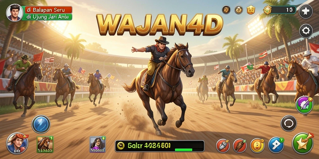 Gameplay balapan yang mendebarkan dan seru di WAJAN4D.